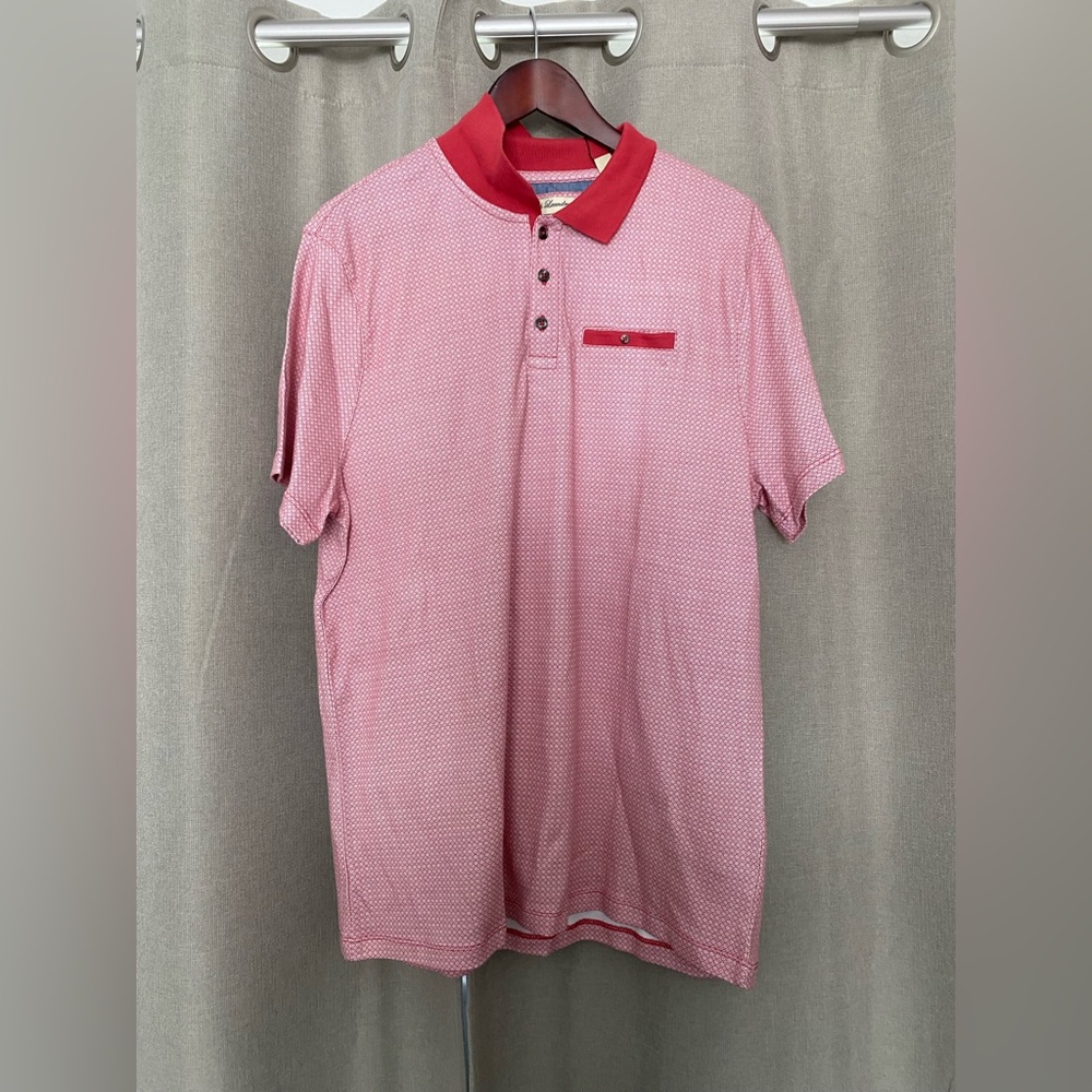 NWT English Laundry Red Patterned Collared Shirt, Extra Large